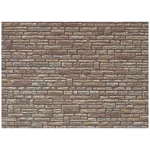 Plaque de mur - Grès Brun - Faller 170604 - HO 1/87