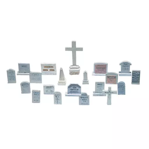 Set van 20 WOODLAND SCENICS D201 Grafstenen - HO 1/87