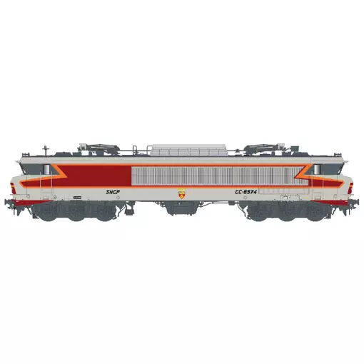 Elektrische Lokomotive CC 6574 - Arzens - Betongrau - Logo Beffara - SNCF - EP. IV - Analog - LS MODELS 10313 - HO : 1/87 - 2R