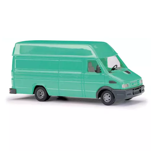 Véhicule Fourgon Iveco - Vert turquoise - BUSCH 89115 - HO 1/87