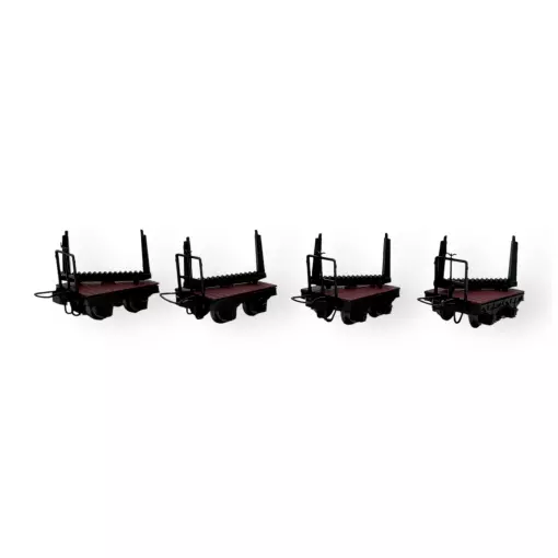 4 wagons Allemands de train de tranchées - Minitrains 5109 - HOe 1/87 - 2R