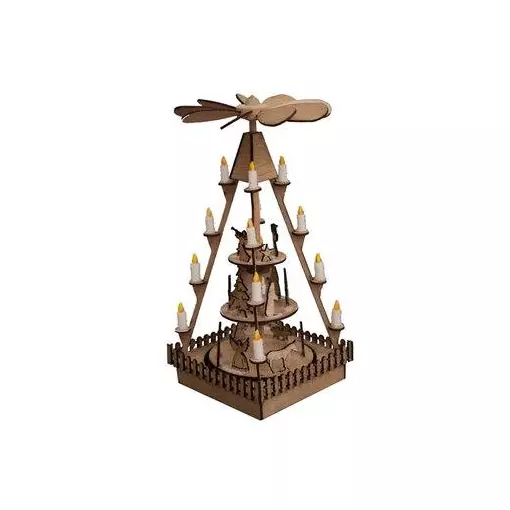 Christmas Market Pyramid NOCH 14395 HO 1/87 - 45x45x90 mm