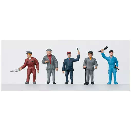 Set van 3 figuren "Spoorwegpersoneel" Marklin 56405 - I : 1/32 - EP III / IV