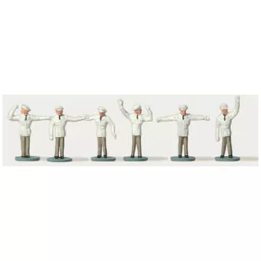 Pack of 6 Merten police figures 0272252 - for traffic - N : 1/160