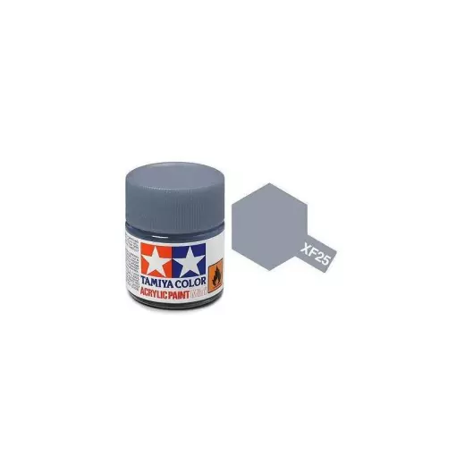 Peinture acrylique en pot - couleur Gris Mer MAT XF25 - TAMIYA 81725 - 10 mL