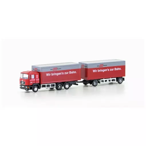 Camion MAN F90 Train Semi-Remorque - LEMKE 4608 - N : 1/160