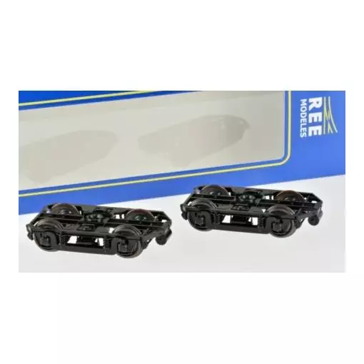 Set of 2 Y16 E Bogies - 4 SKF boxes - Dynamo - Black