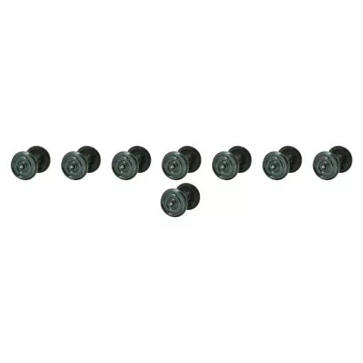 Set of 8 Axles + Solid Wheels - Diameter 10,5MM - REE MODELES XB20108 - HO : 1/87