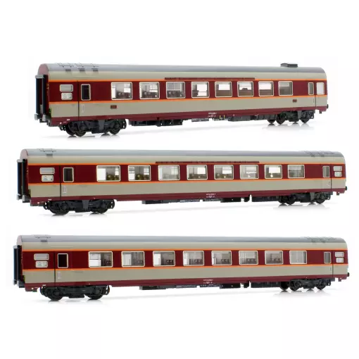 Coffret de 3 voitures voyageurs "Étendard" - LS MODELS 40080DC - SNCF - HO 1/87 - EP IV - 2R