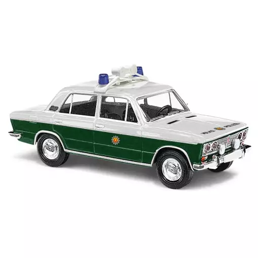 BUSCH 50507- HO 1/87 wit en groen Lada 1500 Popular Politievoertuig