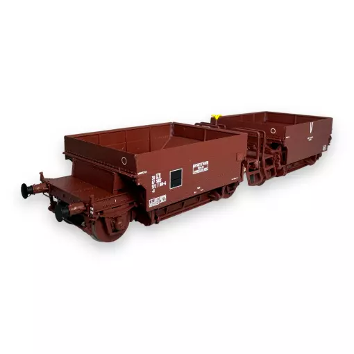 Couplage de Wagons à Ballast 30 87 972 7 188-6 - R37 43110 - HO 1/87 - SNCF - EP IV