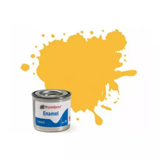 Peinture cellulosique couleur Jaune Avion Ecole Mat N°24 - Humbrol AA0268 - 14 mL