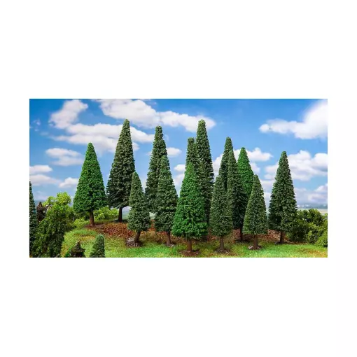 Set of 15 large trees from 90 to 150 mm - FALLER 181542