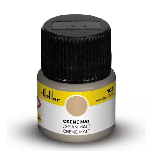 Peinture Acrylique 103 - Crème Mat - Heller 9103 - 12ML