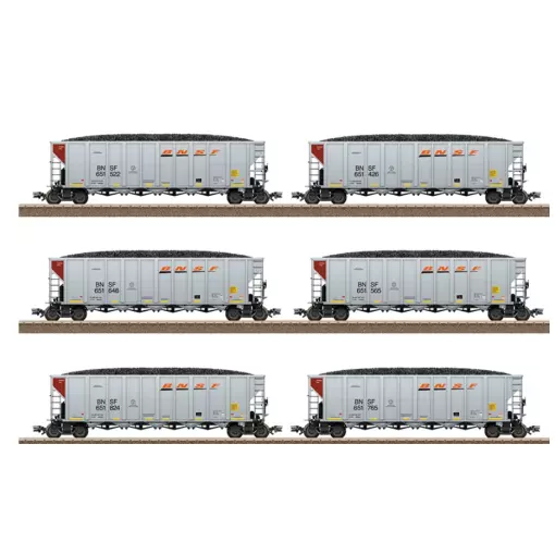 Coffret de wagons-trémies BNSF - TRIX 24911 - HO 1/87 - EP VI - 2R