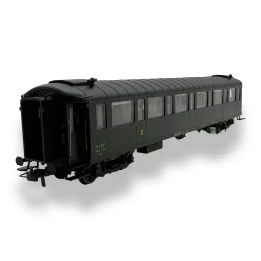 Voiture métallisée Ex-PLM REE Modèles VB453 vert 306 - HO 1/87 - SNCF - EP III.A