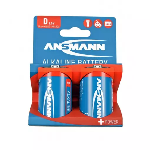 Lot de 2 Piles Alkalines 1,5V Mono/D LR20 - CARSON 500609047