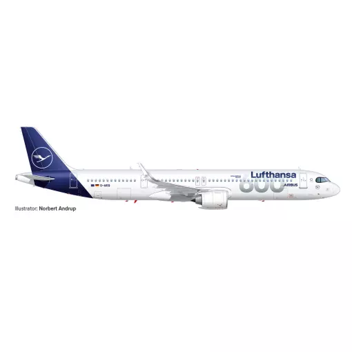 Avión Lufthansa Airbus A321neo "600th Airbus" - Herpa 537490 - 1/500