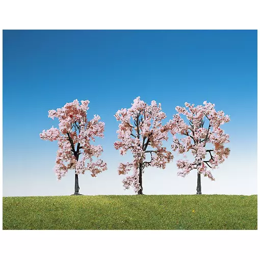 3 cerisiers en fleurs de  8cm