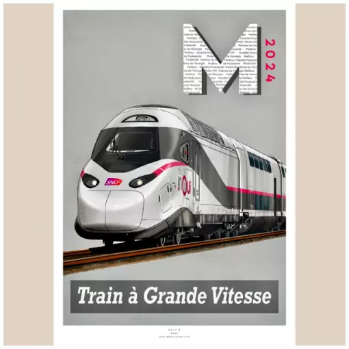 Poster TGV M - 800ton 8TTGVM - A2 42,0 x 59,4 cm - 2024