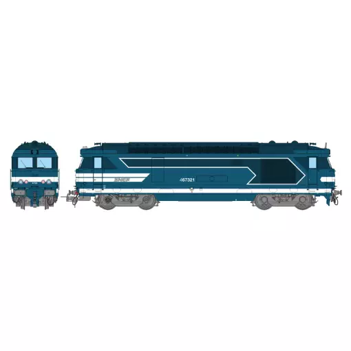 Locomotive diesel BB 67321 CHAMBERY - Bleue Logo Nouille - Ree Modèles MB246SAC - SNCF - HO 1/87 - EP. V - Digital Sound fumigène - 3R
