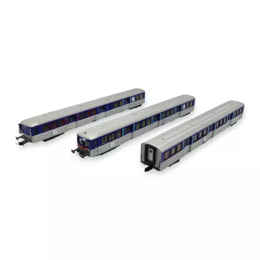 Lote de 3 coches RIO 80 - JOUEF HJ4184 - HO 1/87 - SNCF