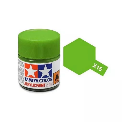 Peinture acrylique en pot - Vert Pale BRILLANT X15 - TAMIYA 81515 - 10ml