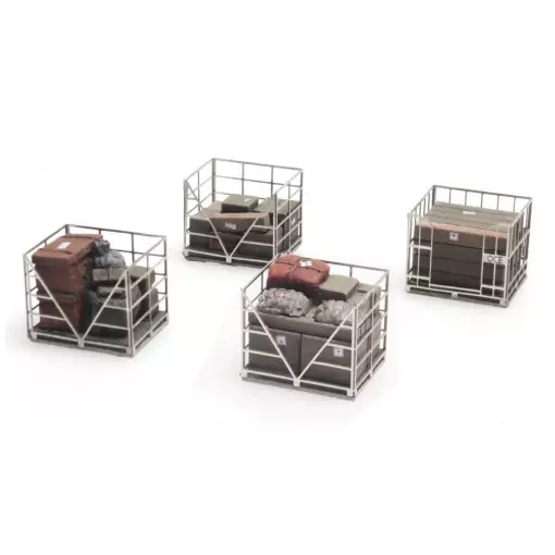 Pallets with metal cages - Artitec 387.222 - HO 1/87