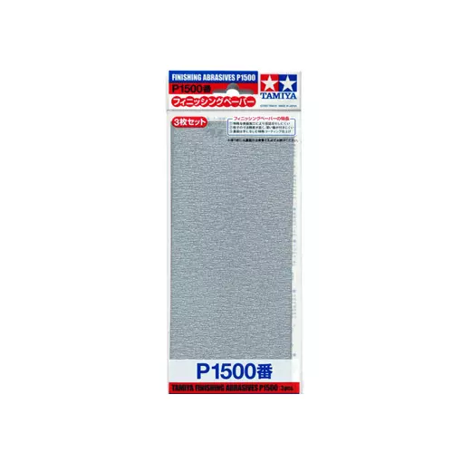 Sachets de Papiers Abrasif P1500 x3 - Tamiya 87059