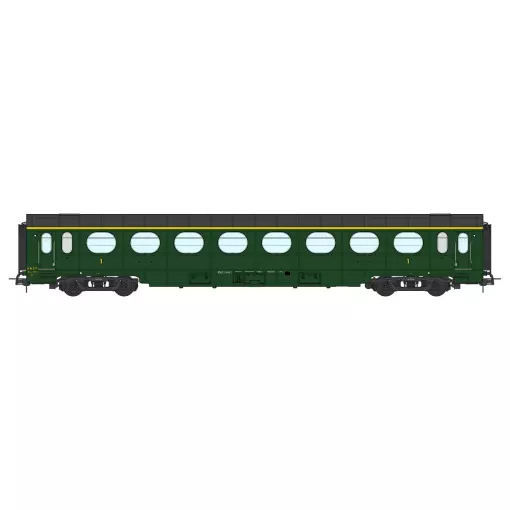 Voiture voyageurs Allégée ÉTAT, A8, vert 306 - Ree Modèles VB496 - SNCF - HO 1/87 - EP. III B - 2R