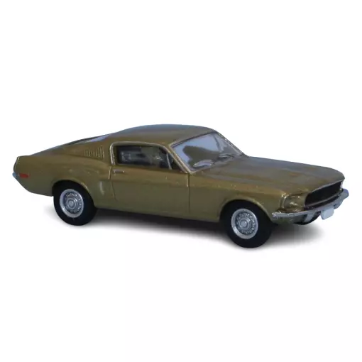 Ford Mustang Fastback - Or métallisé - 1968 - Brekina 19609 - HO 1/87