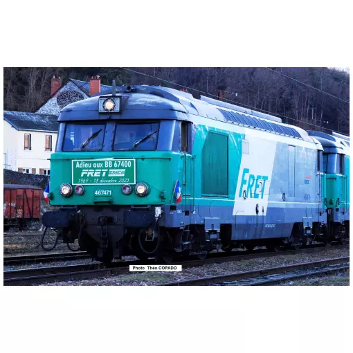  Locomotive Diesel BB 67400 SNCF - Piko 96152 - «Adieu aux BB 67400 FRET» - Ep. V - HO 1/87 - Analogique - SNCF
