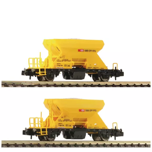 Set de 2 wagons trémies à ballast - Fleischmann 822914 - N 1/160 - CFF - EP VI