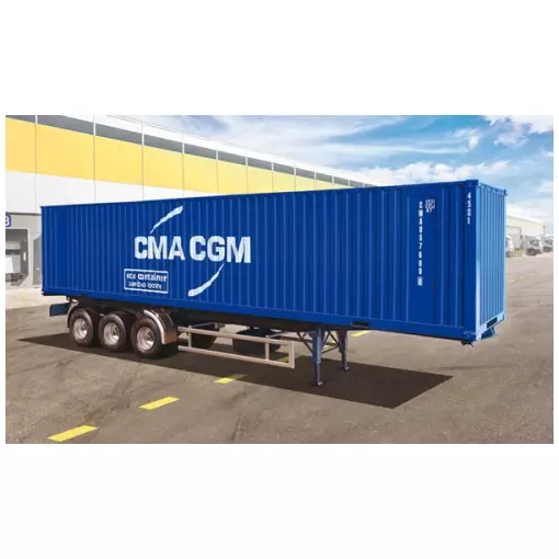 Semi-trailer with 40' container - ITALERI 3951 - 1/24