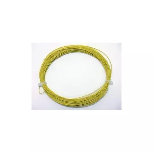 Câble souple 0,5 mm de section, 10 mètres de longueur - couleur Jaune