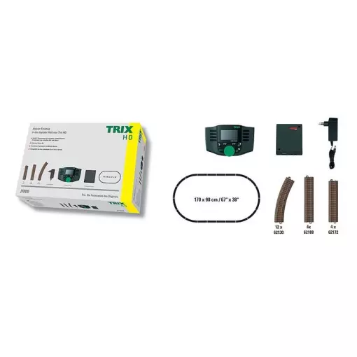 Coffret complet centrale digitale Mobile Station 2 avec ovale de voie - Trix 21000 - Voie C - Code 83