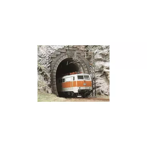Lot de 2 Entrées de Tunnel Simple Voie Electrifiée - BUSCH 7026 - Echelle HO 1/87 