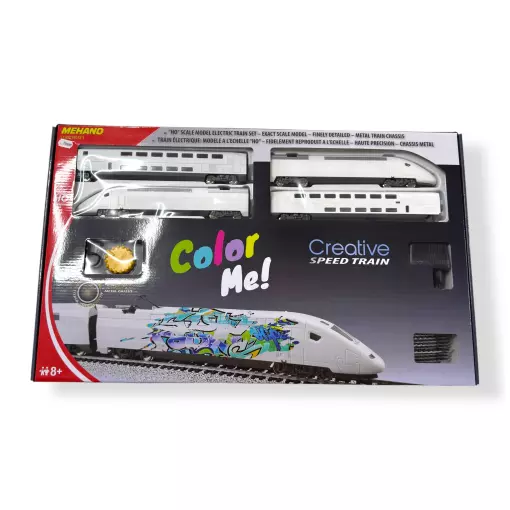 Coffret TGV blanc à personnaliser - Mehano T873 - HO 1/87 - Analogique - 2R