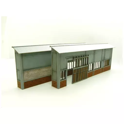 Half-façade workshop - BOIS MODELISME 106017 - HO 1/87th - 222x20x98mm