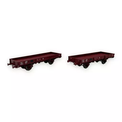 Set 2 Flachwagen OCEM 29 REE Modèles WB607 Jho - HO 1/87 - SNCF - EP III