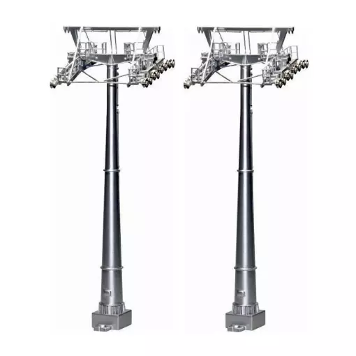Two JAGERDORFER 50500 cable car support towers - HO 1/87