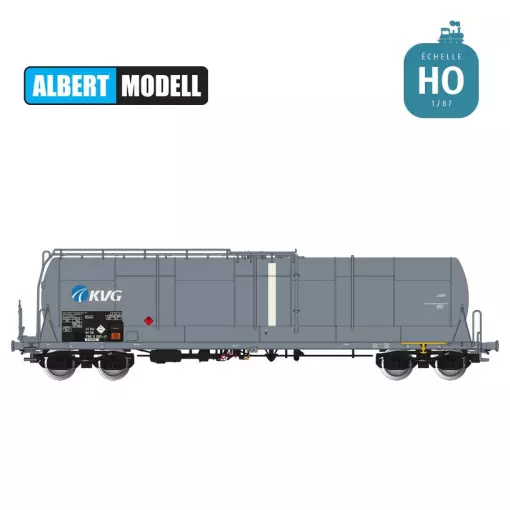 Wagon citerne grande capacité 85m3 Zas gris KVG DB - ALBERT MODELL 796007 - EP V - HO 1/87