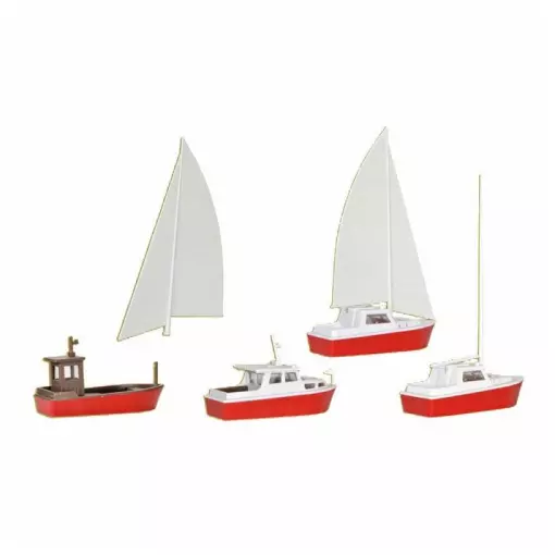 HO 1/87 boat set