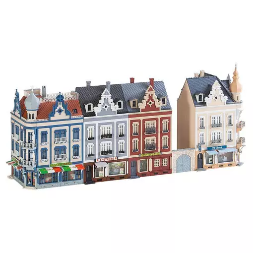 Row of houses in rue Beethoven FALLER 130701 - HO 1/87