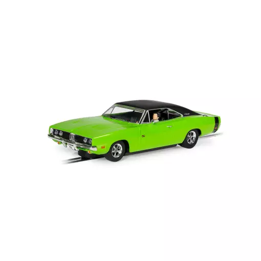 Voiture Analogique - Dodge Charger RT - Vert Sublime - Scalextric CH4326 - Super Slot - Echelle I: 1/32