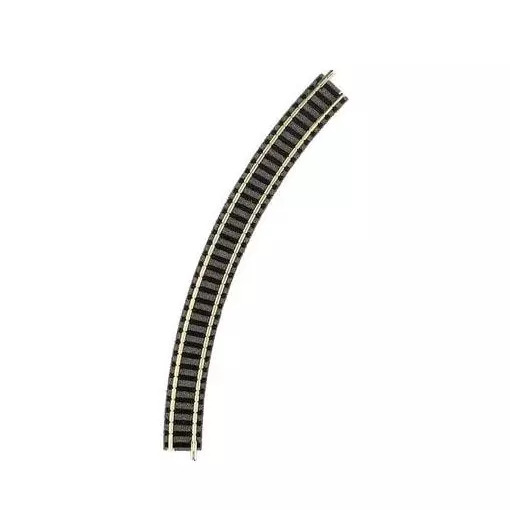 Ballasted curved track radius R2 225.6 mm 45° Fleischmann 9125 - N : 1/160 - Code 80