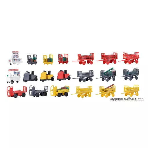 Dock trolley assortment, 14 items