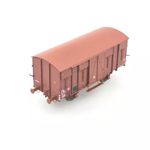 Wagon COUVERT OCEM 19 marron clair REE MODELES WB693 - SNCF - HO 1/87 - EP IV