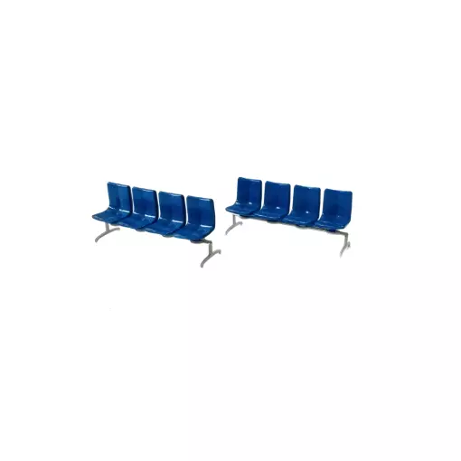 Bancs bleus - 87TRAIN 221068 - HO 1/87