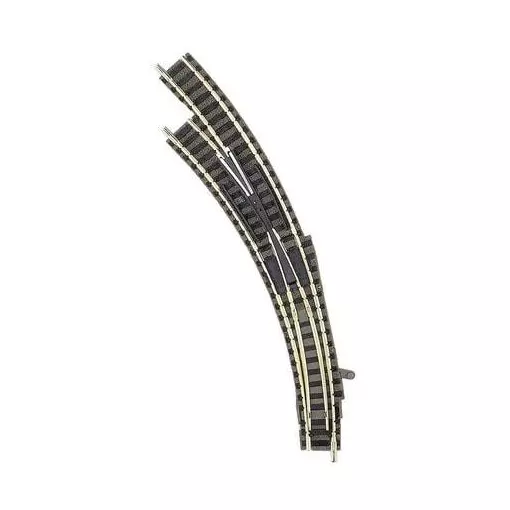 Aiguillage courbe à gauche Fleischmann 9174 cœur plastique code 80 - N 1/160